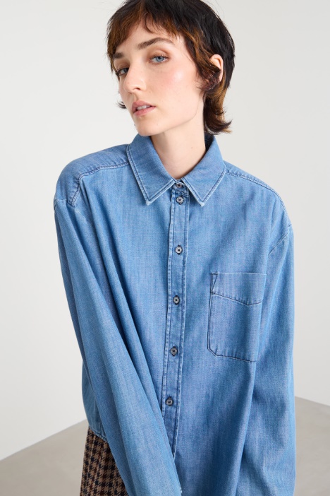 Camicia in denim di cotone