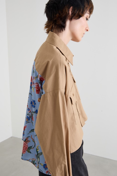 Camisa de algodón y sarga