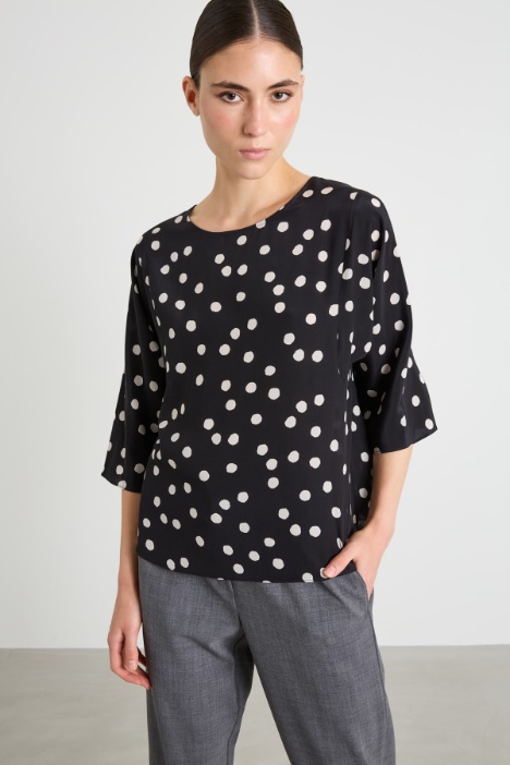 Blusa in crêpe de chine  Intrend