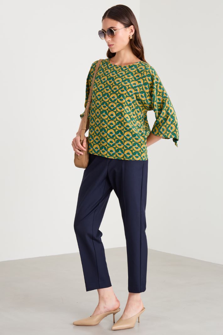 Blusa de crepé de china