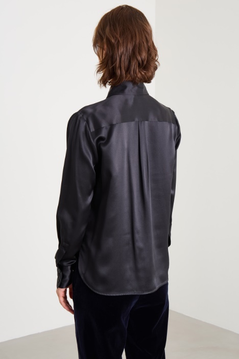 Camicia in crépe de chine