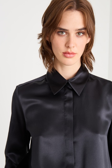 Camicia in crépe de chine