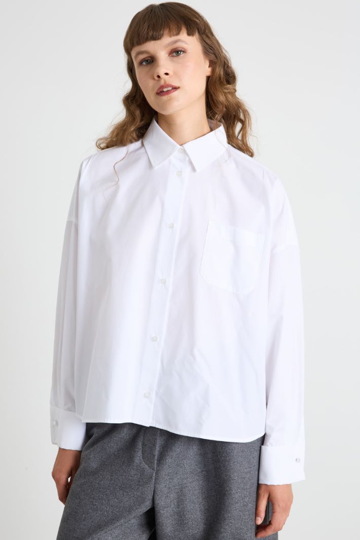 Boxy poplin shirt Intrend - 2