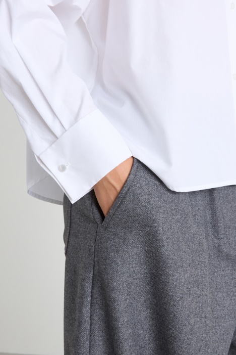 Camisa de popelina cuadrada