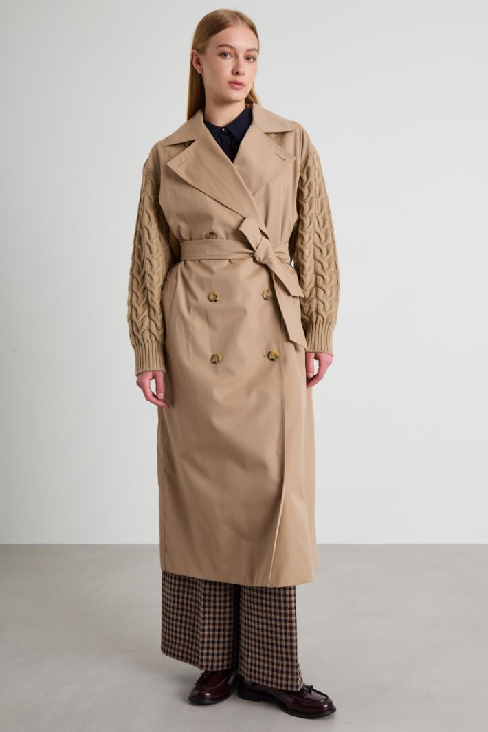 Water-repellent gabardine trench coat Intrend - 2