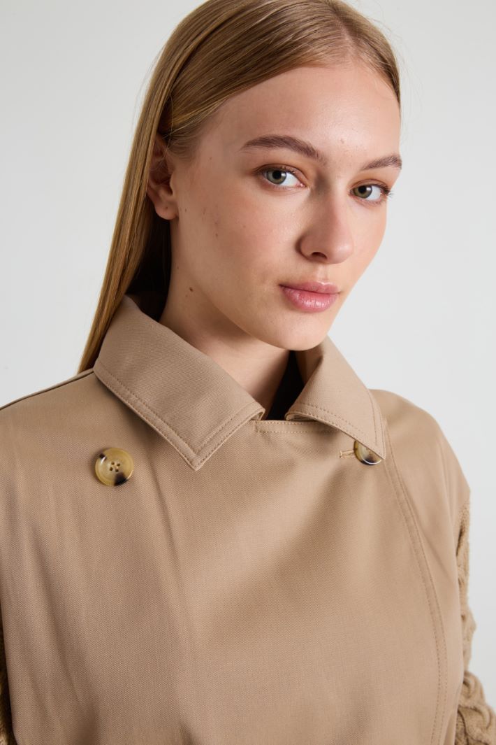 Water-repellent gabardine trench coat Intrend - 4
