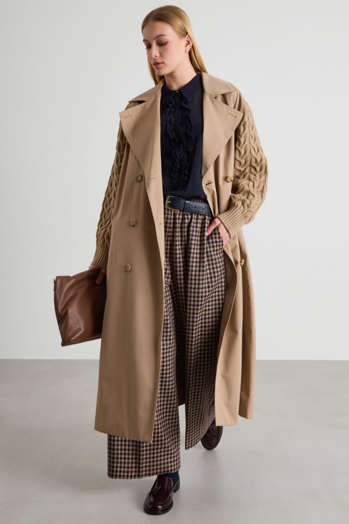 Water-repellent gabardine trench coat Intrend