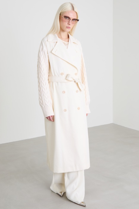 Trench de gabardina impermeable