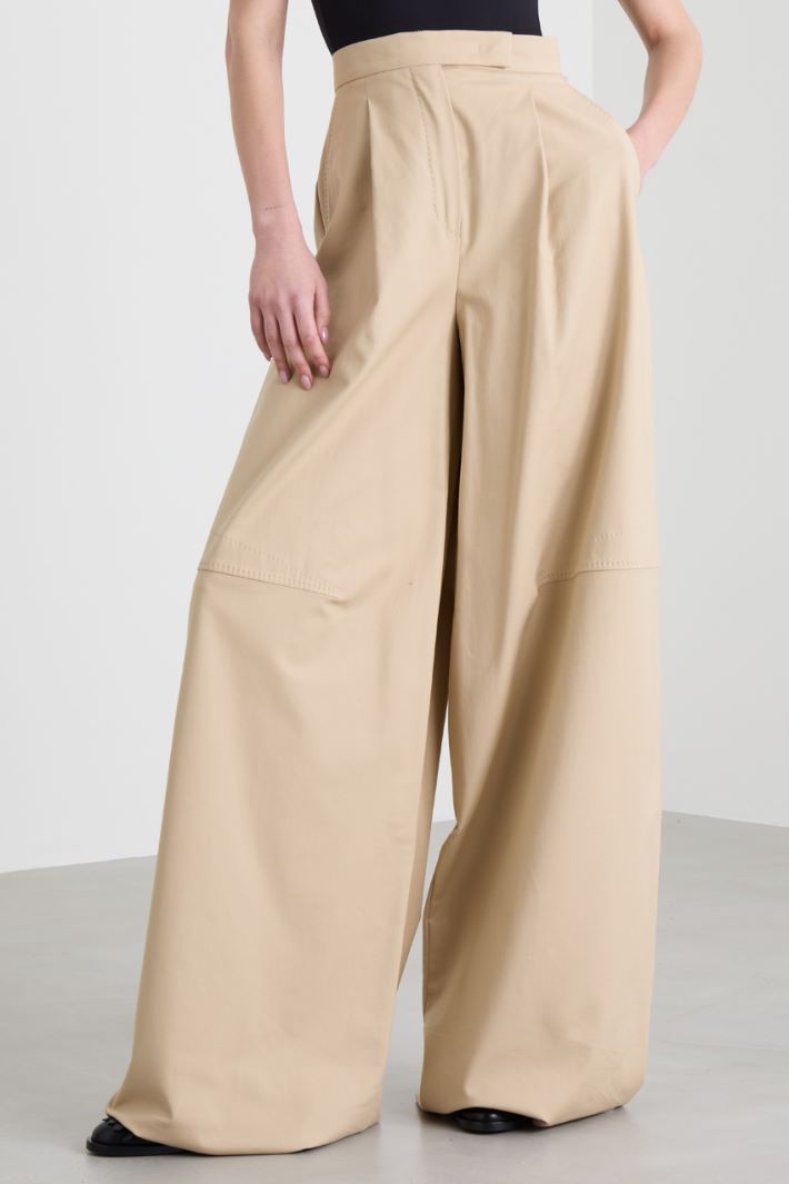 Pantaloni over in cotone Intrend - 2