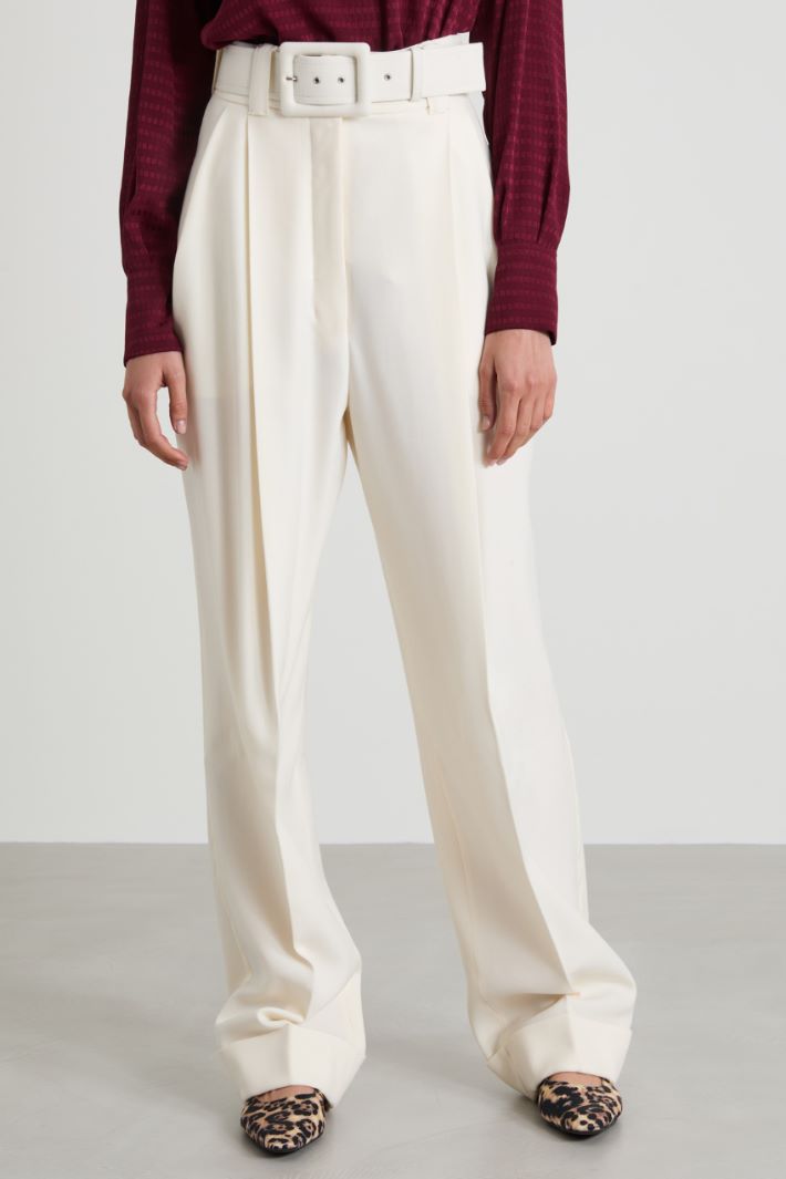 Pantalones anchos de lana Intrend - 2
