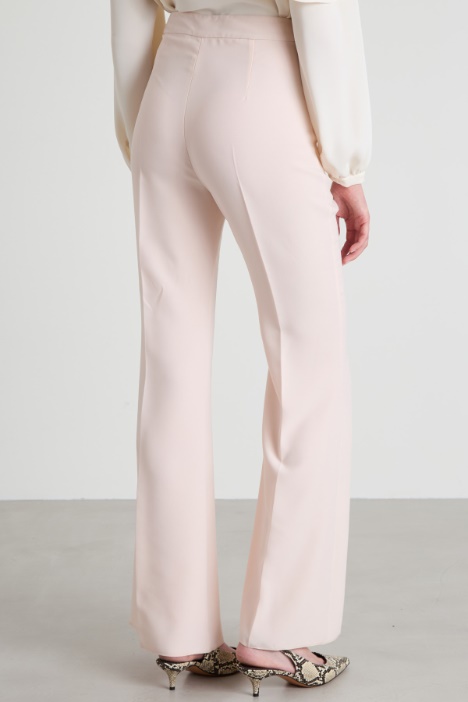 Pantaloni flare in enver satin