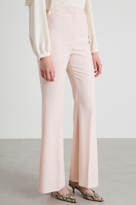 Pantaloni flare in enver satin