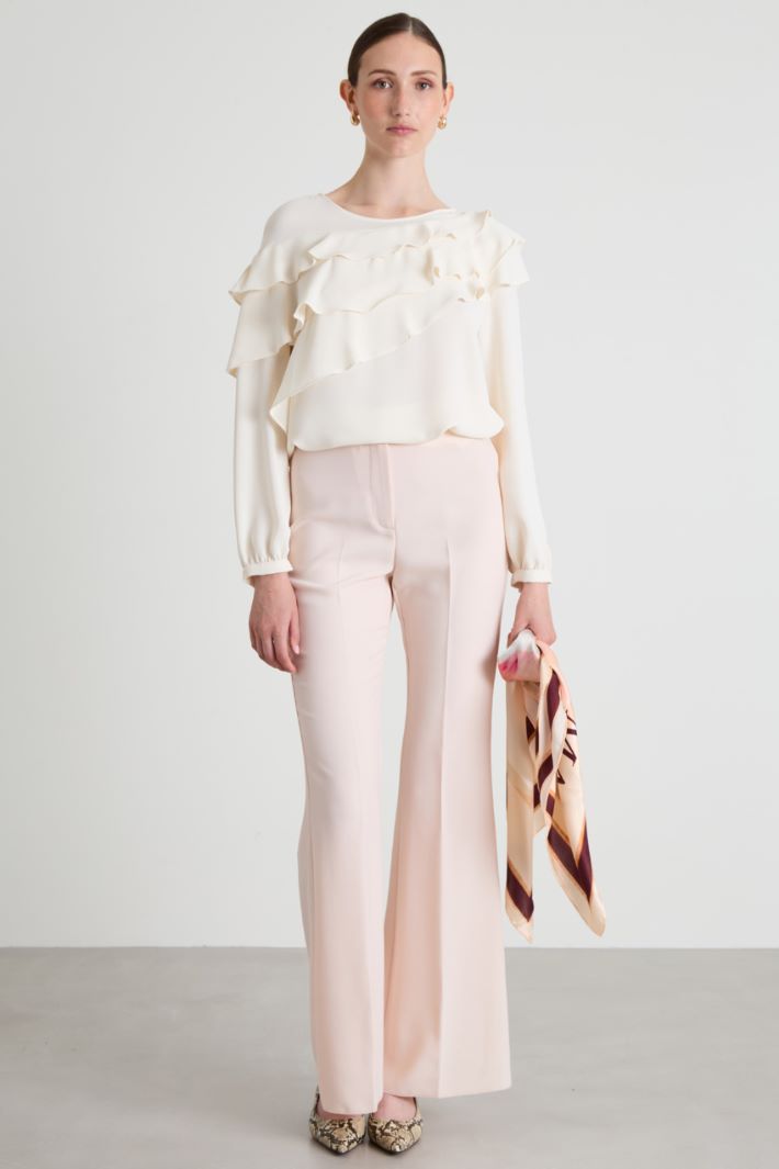 Flared envers satin trousers Intrend