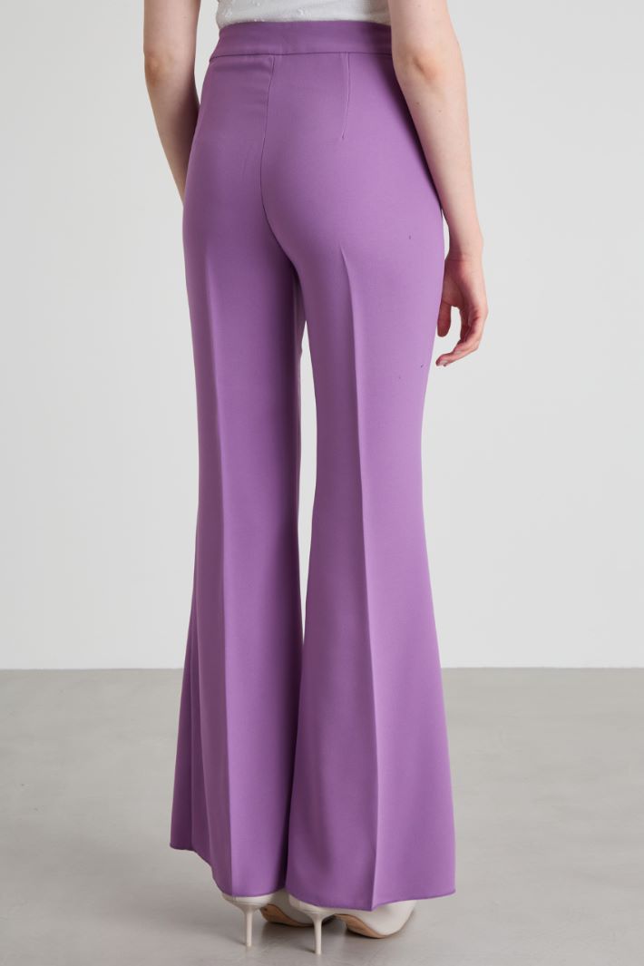Flared envers satin trousers Intrend - 3