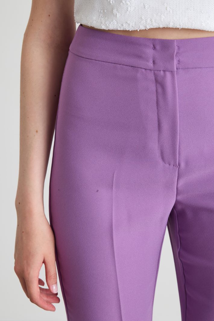Flared envers satin trousers Intrend - 4