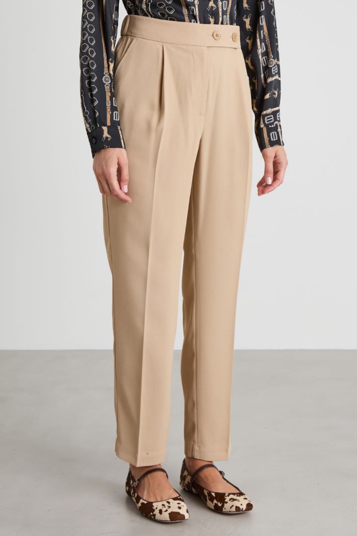 Pantaloni a sigaretta con pinces Intrend - 2