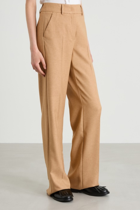 Pantaloni in tessuto diagonale