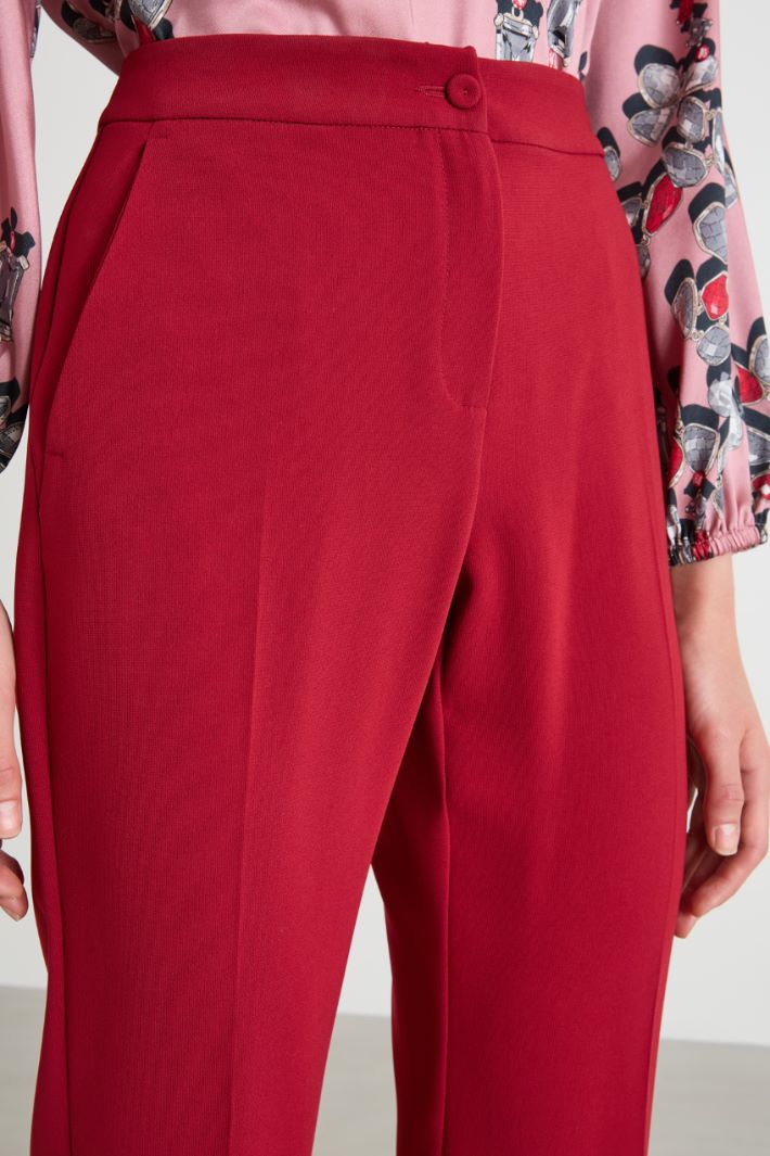 Pantaloni dritti in crépe Intrend - 4