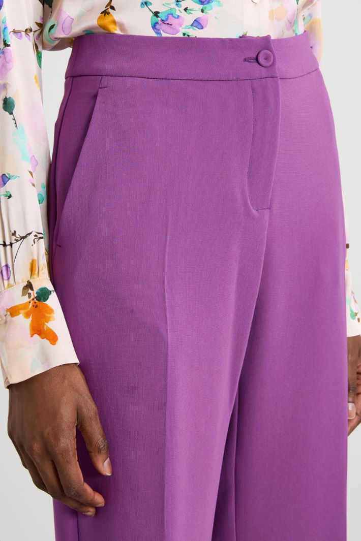 Pantaloni dritti in crépe Intrend - 4