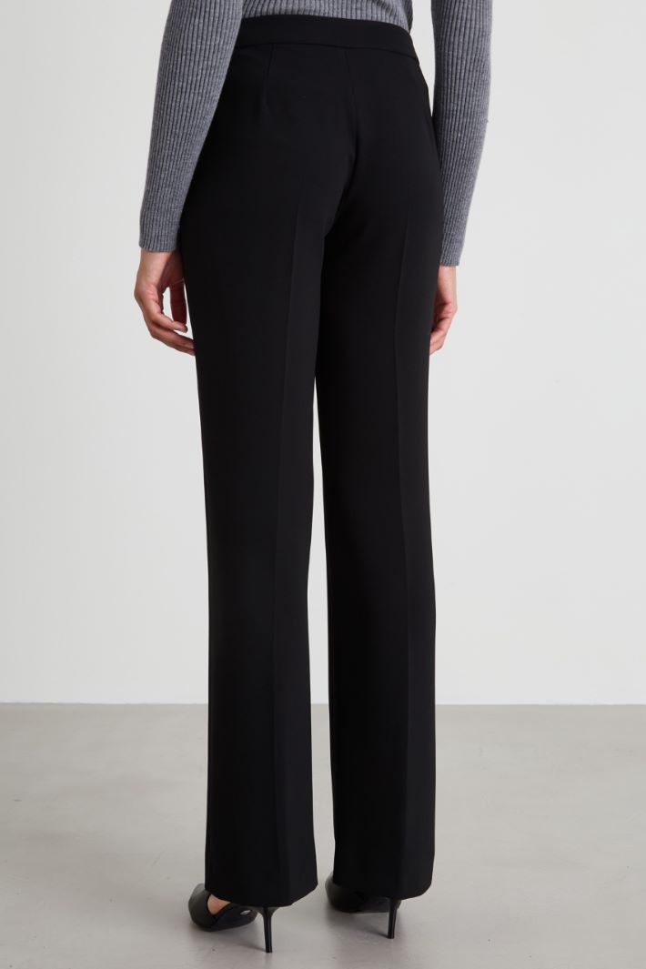 Pantaloni dritti in crépe Intrend - 3