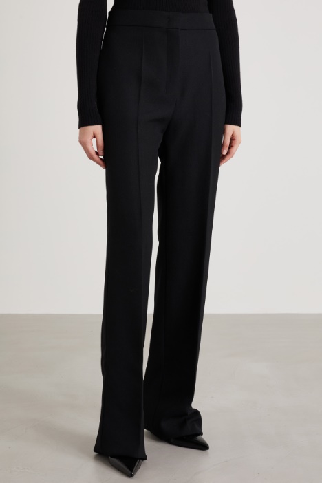 Pantalones texturizado de lana