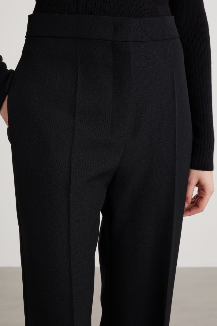 Textured wool trousers Intrend - 4