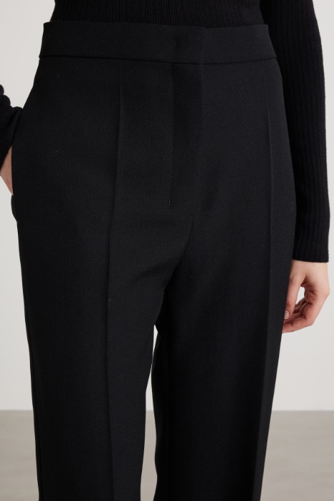 Pantalones texturizado de lana