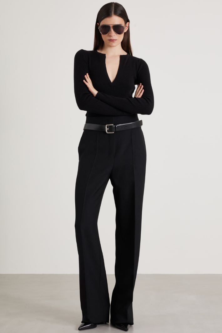 Textured wool trousers Intrend