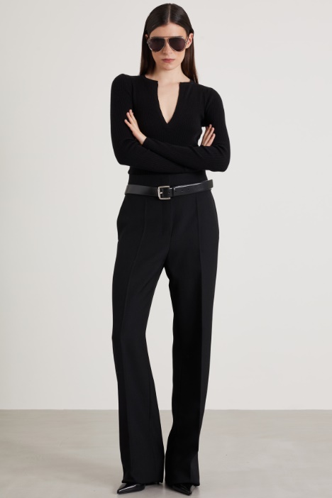 Textured wool trousers Intrend