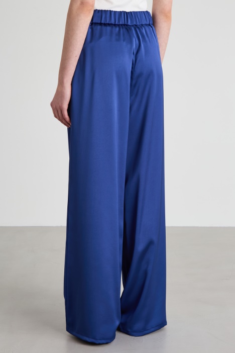 Pantalones anchos de satén