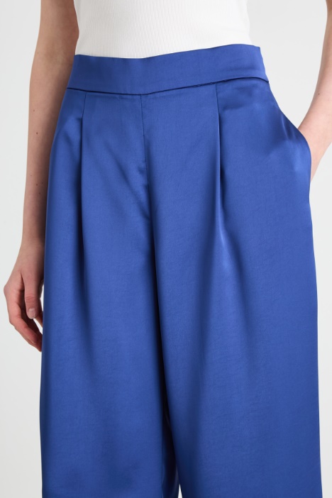 Pantalones anchos de satén