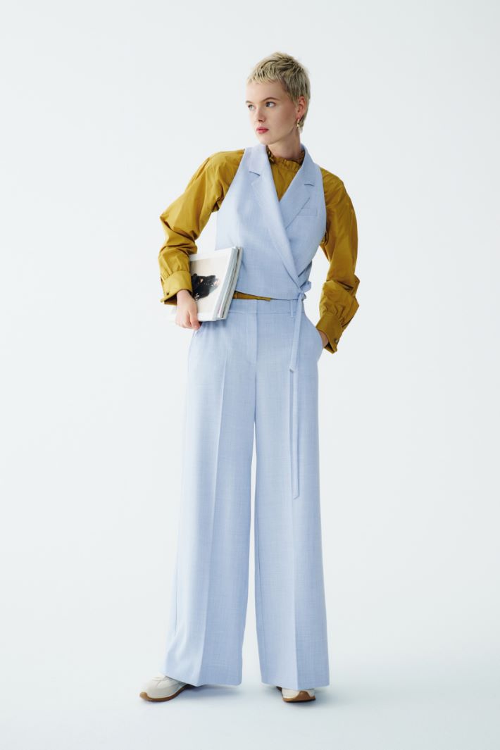Mélange basketweave trousers Intrend - 5