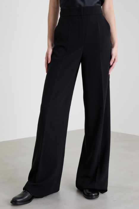 Pantaloni a palazzo in cady