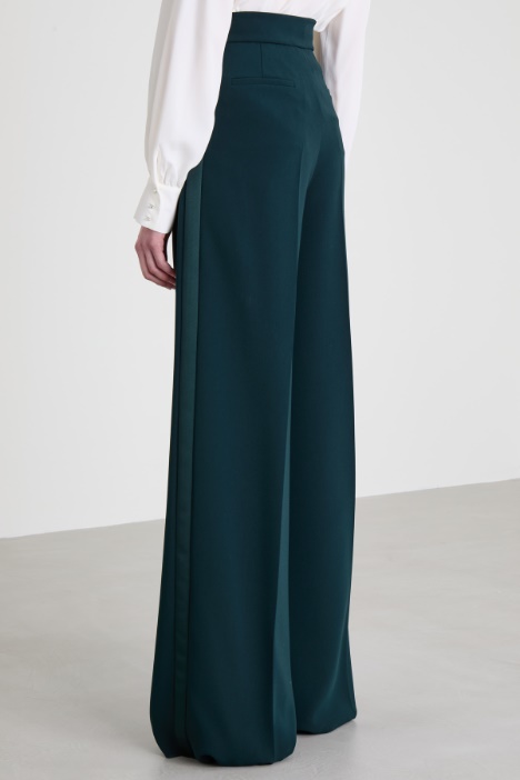 Pantaloni a palazzo in cady