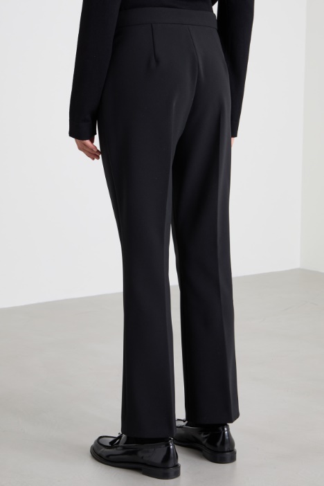 Pantaloni cropped in cady