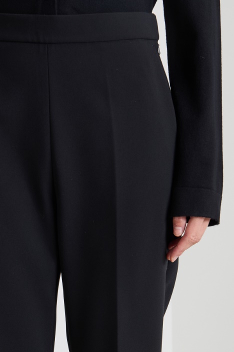 Pantaloni cropped in cady