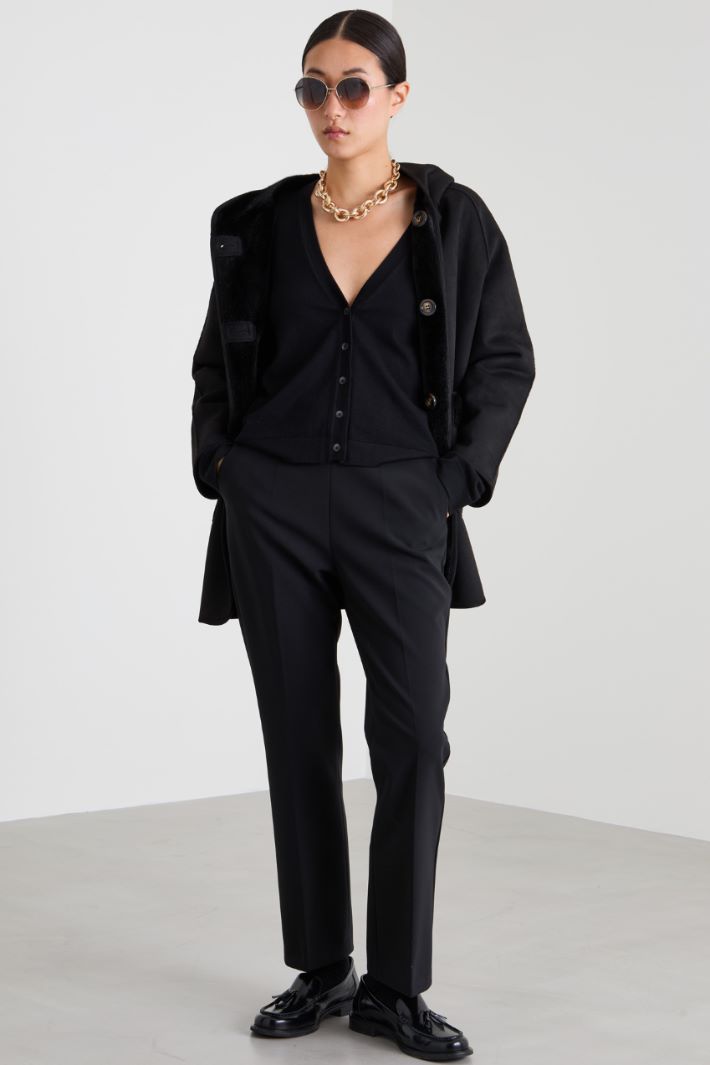 Cropped cady trousers Intrend