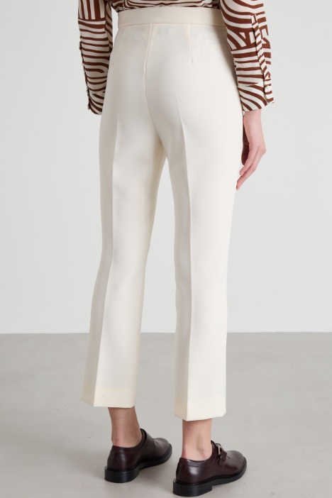 Pantaloni cropped in cady