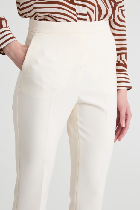 Pantaloni cropped in cady