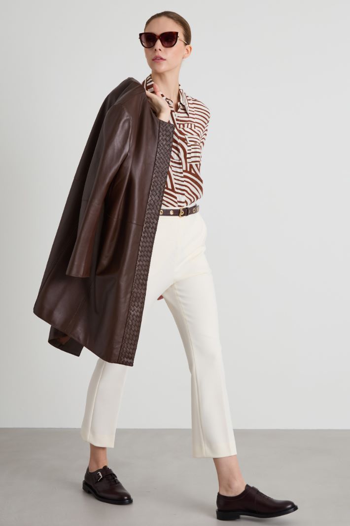 Cropped cady trousers Intrend
