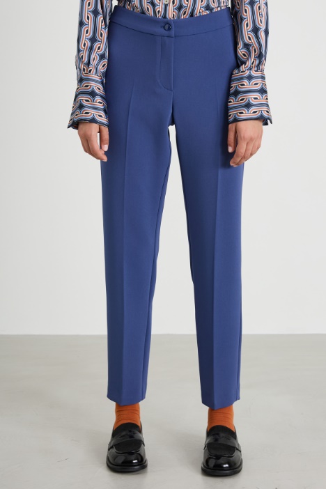 Pantaloni a sigaretta in crépe