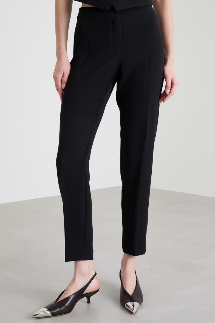 Pantaloni a sigaretta in crépe Intrend - 2