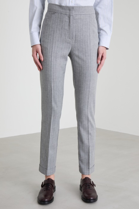 Pantaloni con risvolto