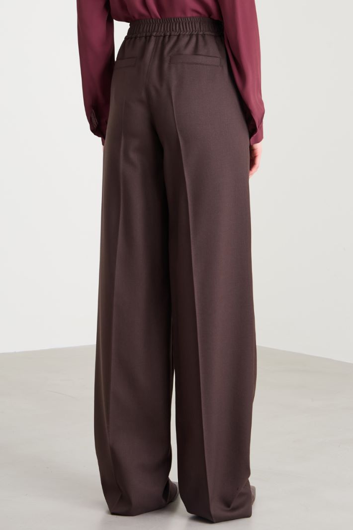 Pantaloni in lana con coulisse Intrend - 3