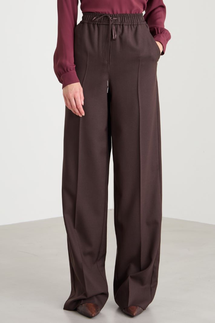 Pantaloni in lana con coulisse Intrend - 4
