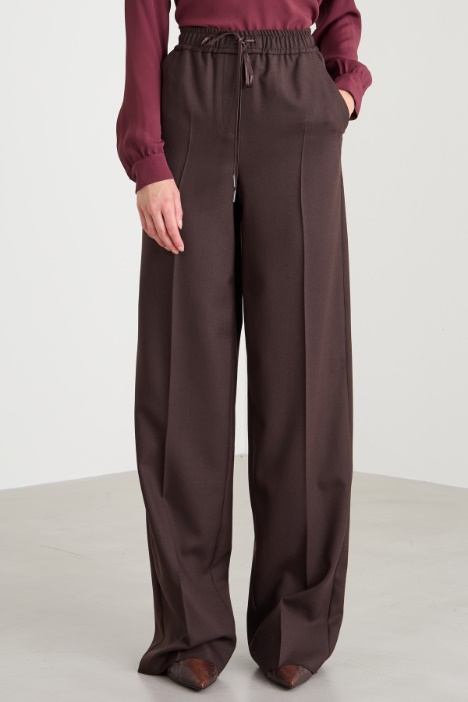Pantalones de lana con cordón