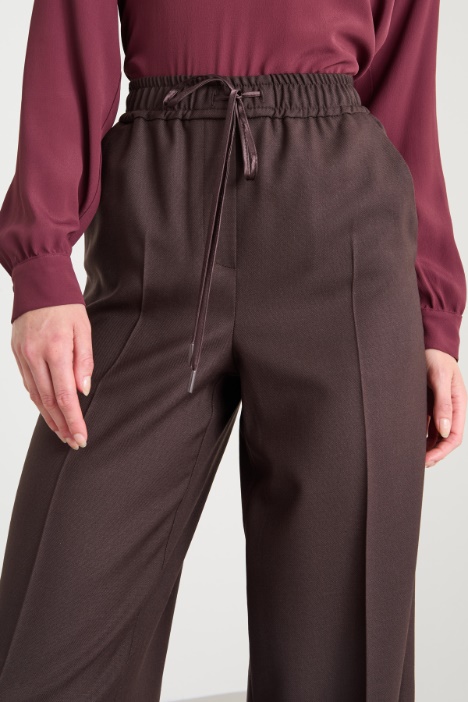 Pantalones de lana con cordón