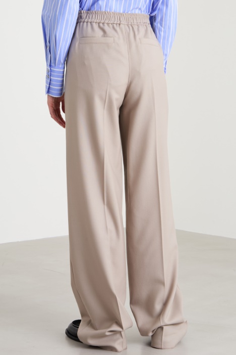 Pantaloni in lana con coulisse