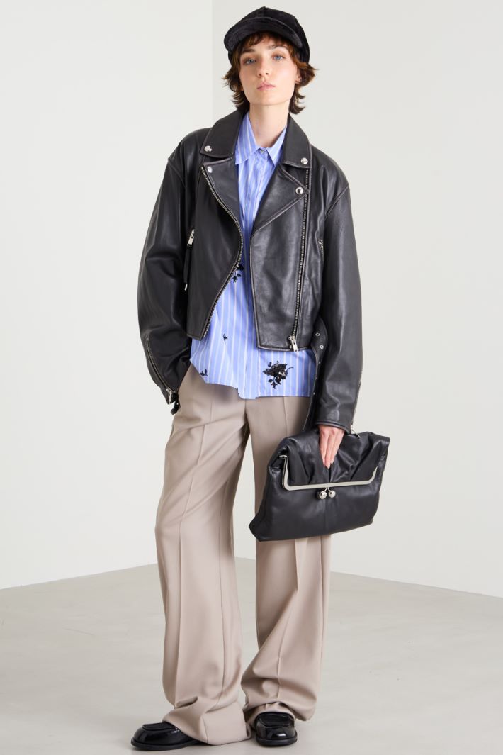 Wool trousers with drawstring Intrend