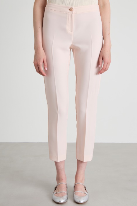 Pantaloni slim in enver satin